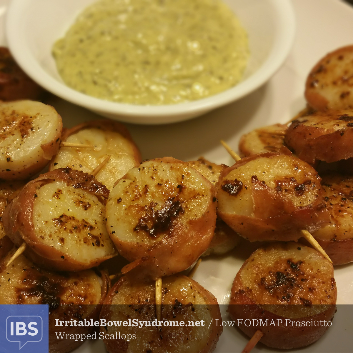 Low FODMAP Prosciutto Wrapped Scallops