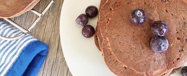 Chocolate Blueberry Pancakes image