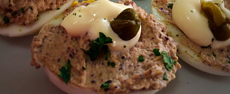 Tuna and Capers Deviled Eggs Recipe | IrritableBowelSyndrome.net