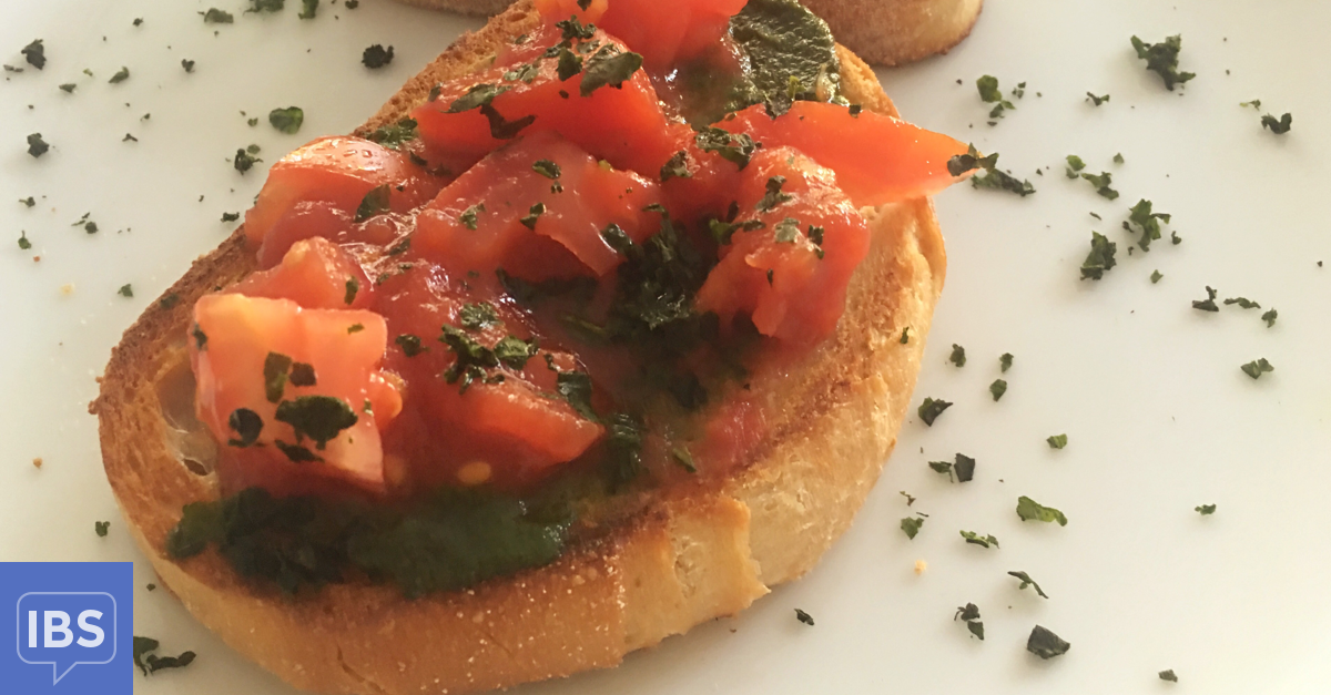 Tomato and Basil Bruschetta Recipe | IrritableBowelSyndrome.net