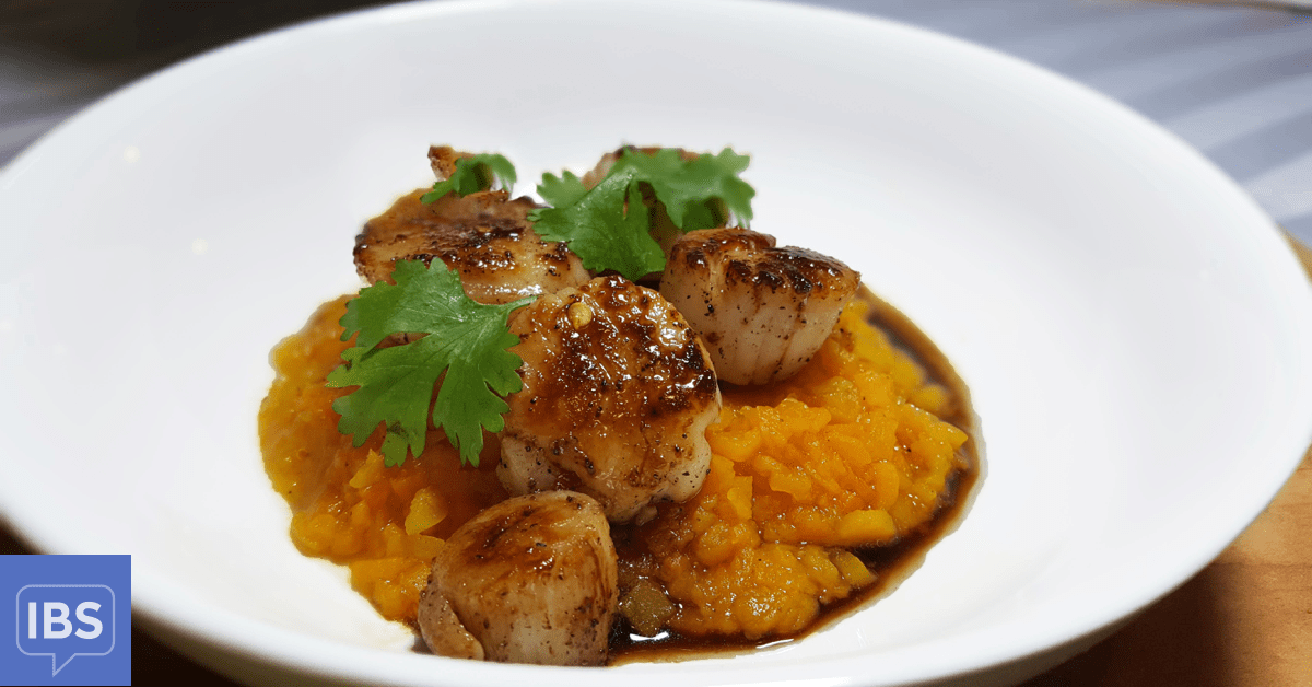 PanSeared Scallops with Butternut Squash Rice Recipe for IBS
