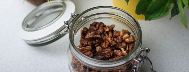 Sweet and Spicy Roasted Walnuts image