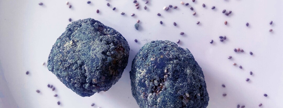 Blue Magic Fiber Bites for IBS-C with chia seeds