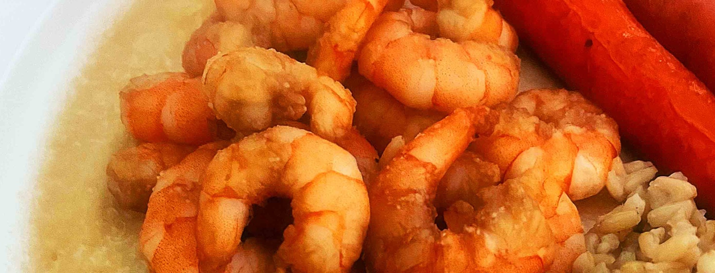 Low FODMAP Teriyaki Shrimp with Brown Rice and Glazed Carrots image