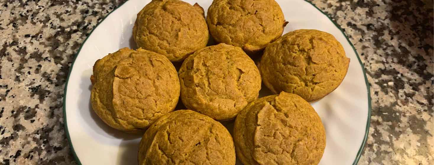 Plate of Butternut Squash Muffins