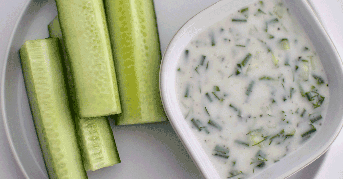 DairyFree, IBSFriendly Tzatziki with Veggies Recipe
