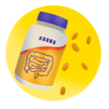 A pill bottle of digestive enzymes