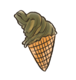 Brown ice cream cone