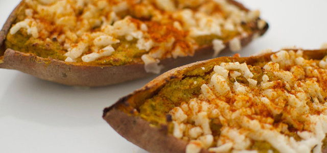 FODMAP Friendly Veggie Sweet Potato Skins